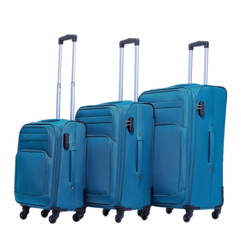 Customizable 3-piece softside luggage set
