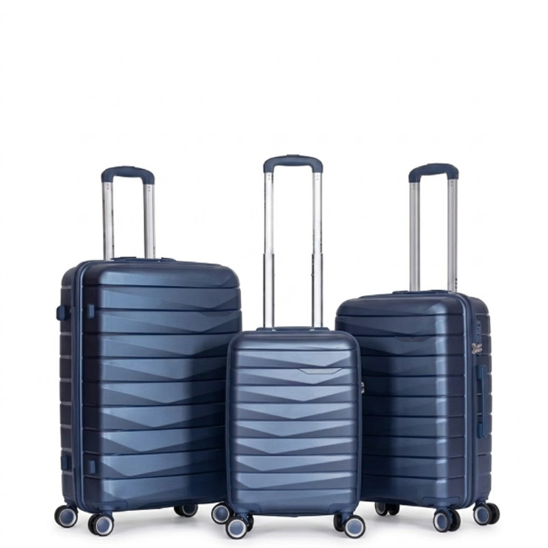 3-piece unisex travel suitcase collection